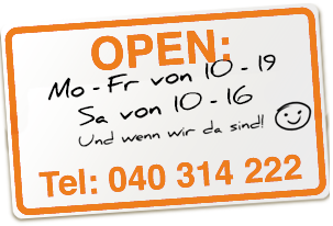 Öffnungszeiten: Mo-Fr 10-19h, Sa 10-16h