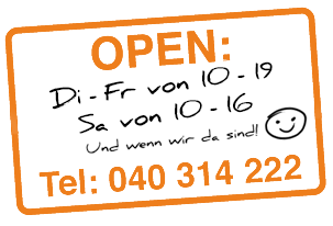 Öffungszeiten Öffnungszeiten: Mo-Fr 10-19h, Sa 10-16h